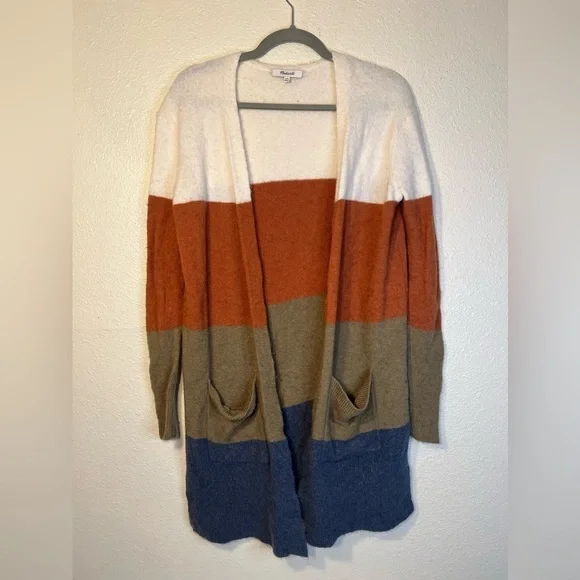 Madewell Kent Colorblock wool cardigan - Picture 2 of 8